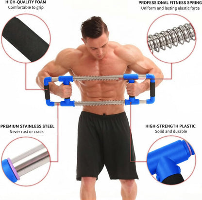 Push down Bar, Chest Exerciser at Home Workout Equipment | Upper Body Strength Trainer for Chest, Arm, Shoulder, Back and Abs, Home Fitness Equipment