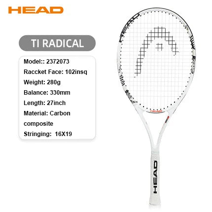 Original  Tennis Racket Black Professional Tennis Racquet Carbon Tenis Padel with Bag Overgrip Dampener Raquete De Tenis 414