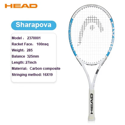 Original  Tennis Racket Black Professional Tennis Racquet Carbon Tenis Padel with Bag Overgrip Dampener Raquete De Tenis 414