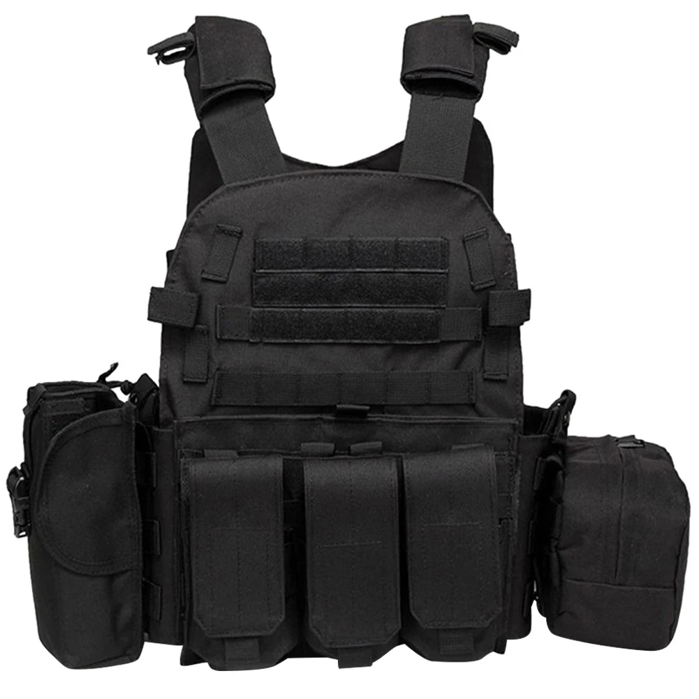 Camouflage Plate Carrier Vest Multi-Functional Paintball Airsoft Vest Adjustable Men Women Combat Equipment for Outdoor Cycling