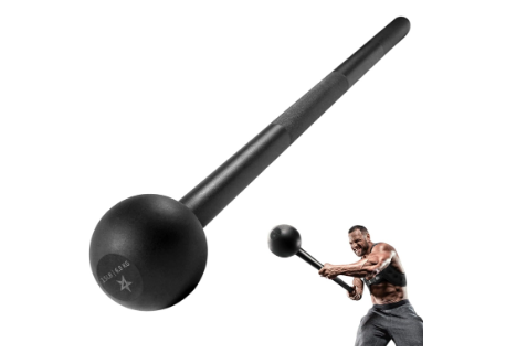 Steel Mace Bell for Strength Training, Support Full Body, Muscles, Shoulder, Grips & Forearms Workouts, Stretching 15 LB.